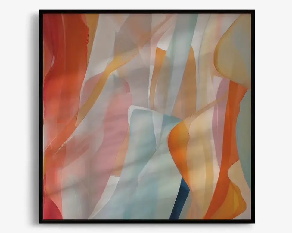 Billede Burn Lines 90x90 cm