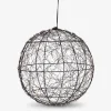 Bold med LED sort metal Ø.25 cm