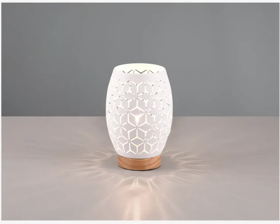 Bordlampe Bidar Hvid H.21,5 cm