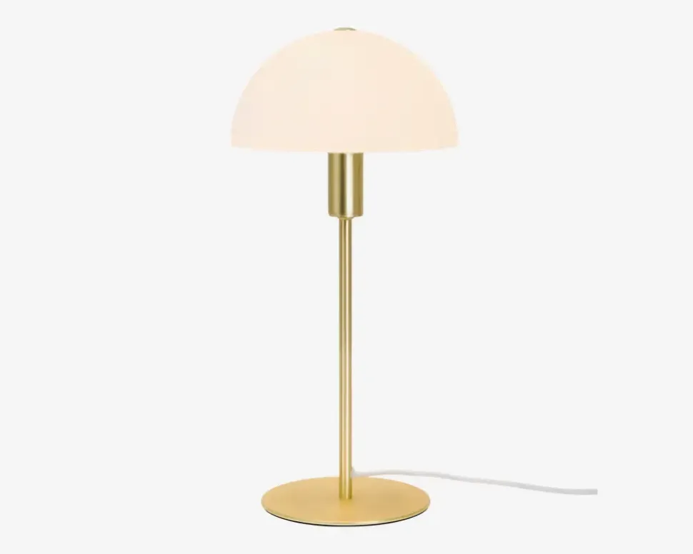 Bordlampe Ellen Opal/messing H.41,5 cm