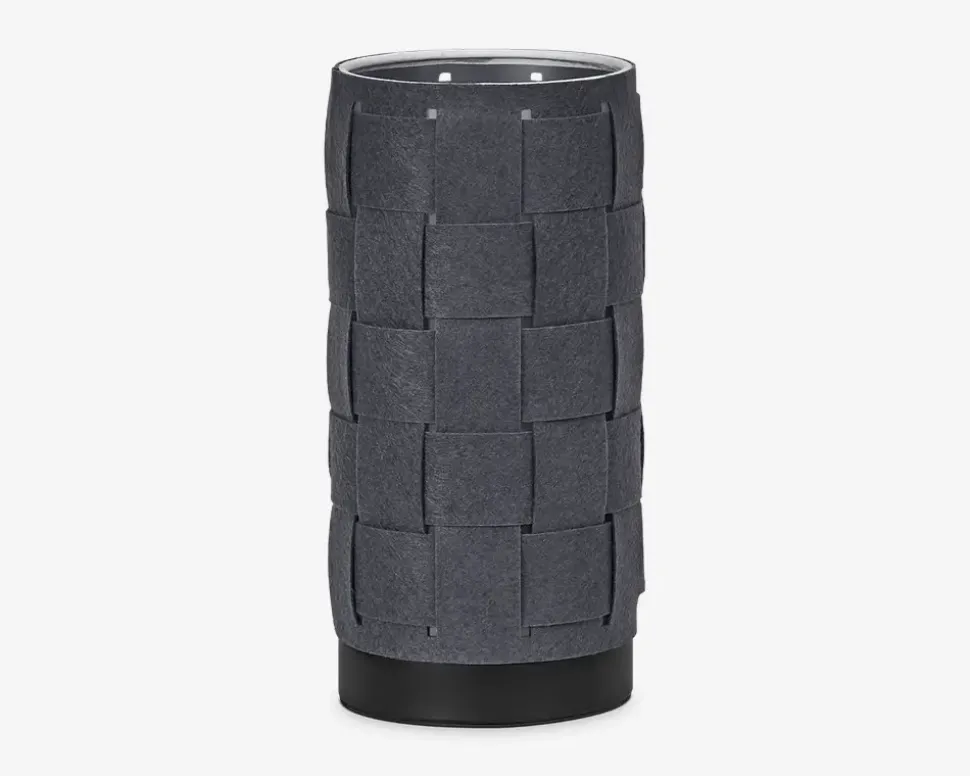 Bordlampe filt vævet grå H.26 cm