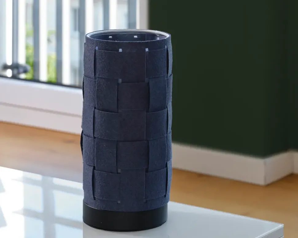 Bordlampe filt vævet grå H.26 cm