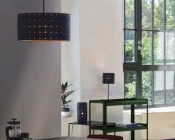 Bordlampe filt vævet grå H.26 cm