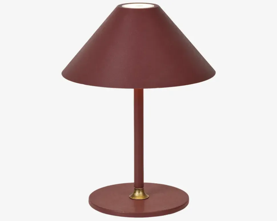 Bordlampe Hygge rødbrun H. 25 cm