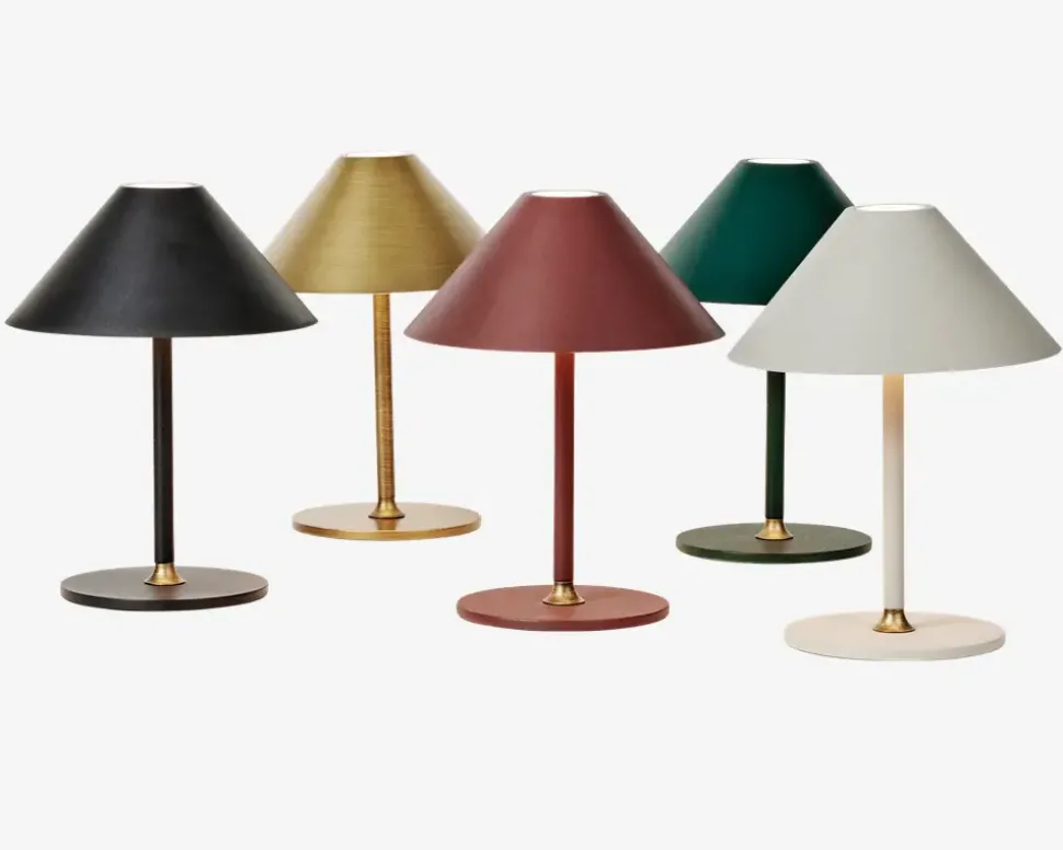 Bordlampe Hygge rødbrun H. 25 cm
