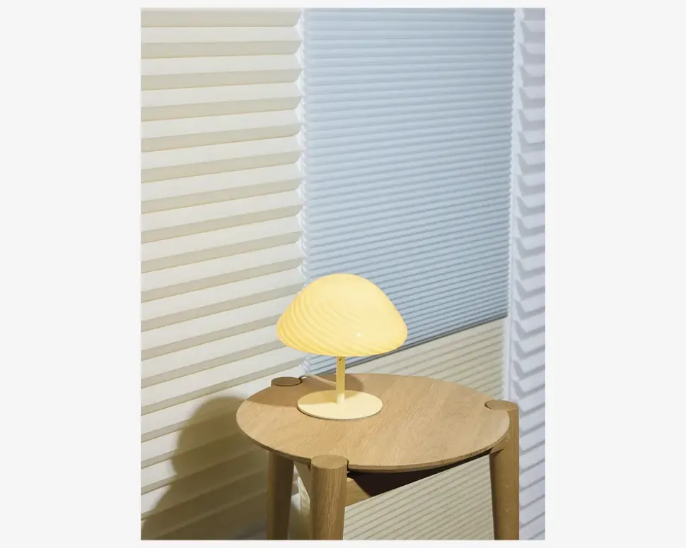 Bordlampe Mini Mus creme H.17 cm