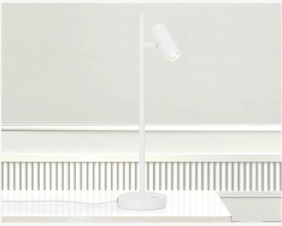 Bordlampe Omari Hvid H.40 cm