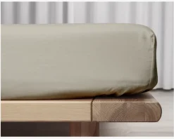 Boxlagen Percale Sand 180x200 cm