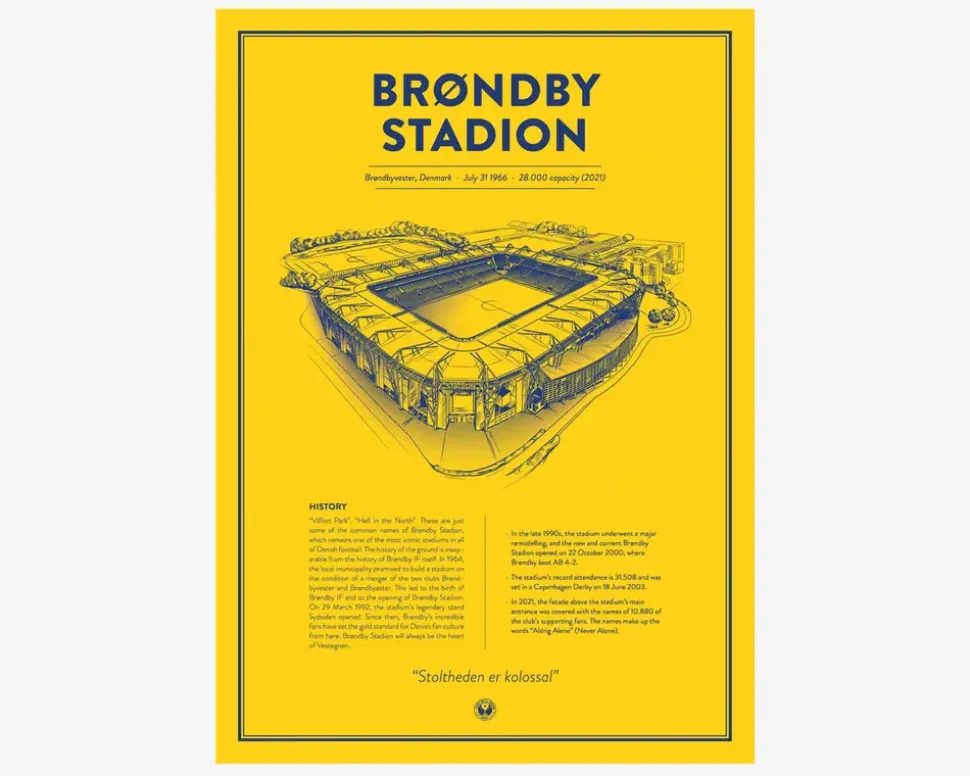 Brøndby stadion 50x70 cm
