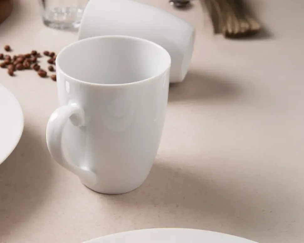 Café krus hvid 30 cl 4 stk.