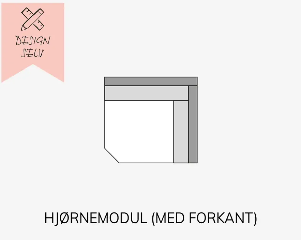 Choise Living Hjørnemodul m/Forkant Stofgr. 1