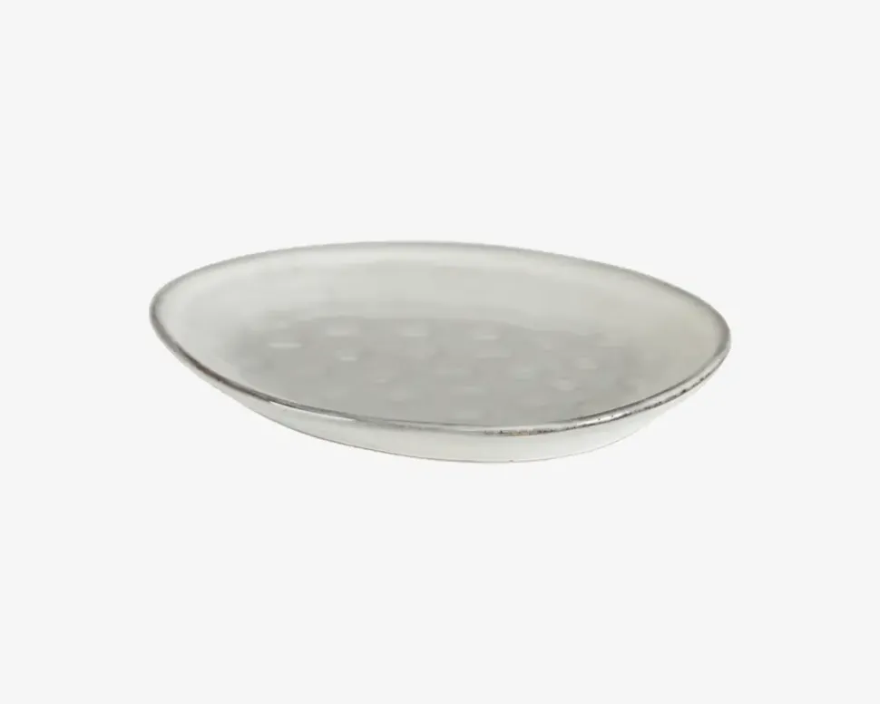 Dessert Tallerken Oval Blank Stone