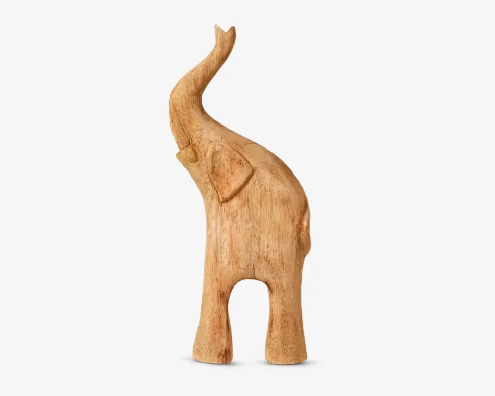 Figur elefant mangotræ H.37 cm