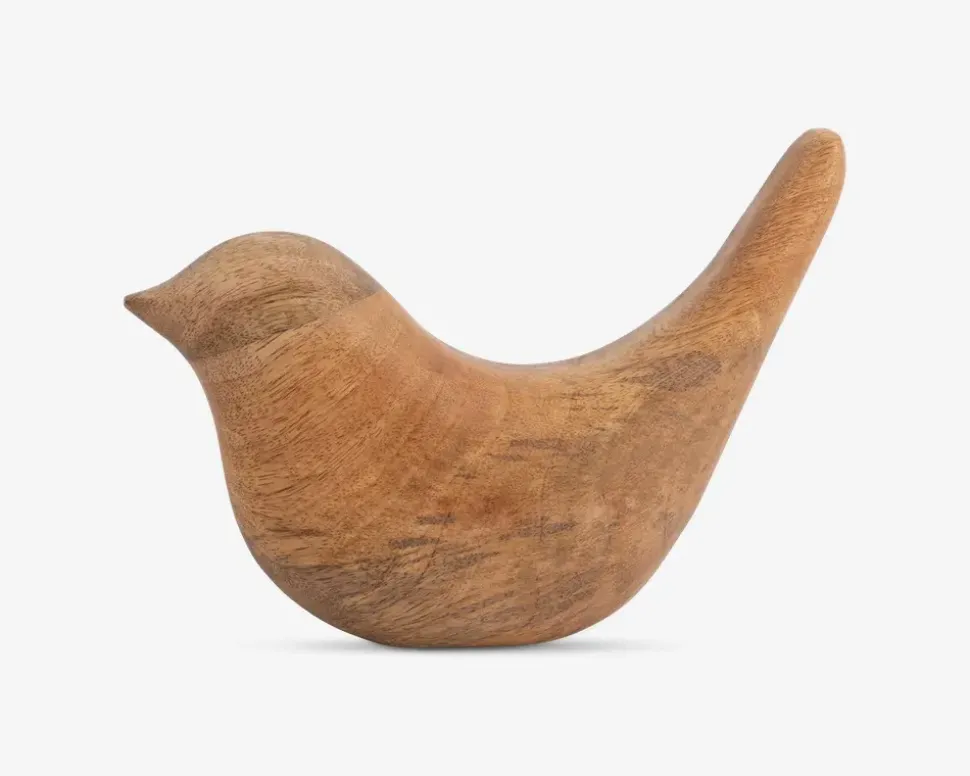 Figur fugl natur H.12,5 cm