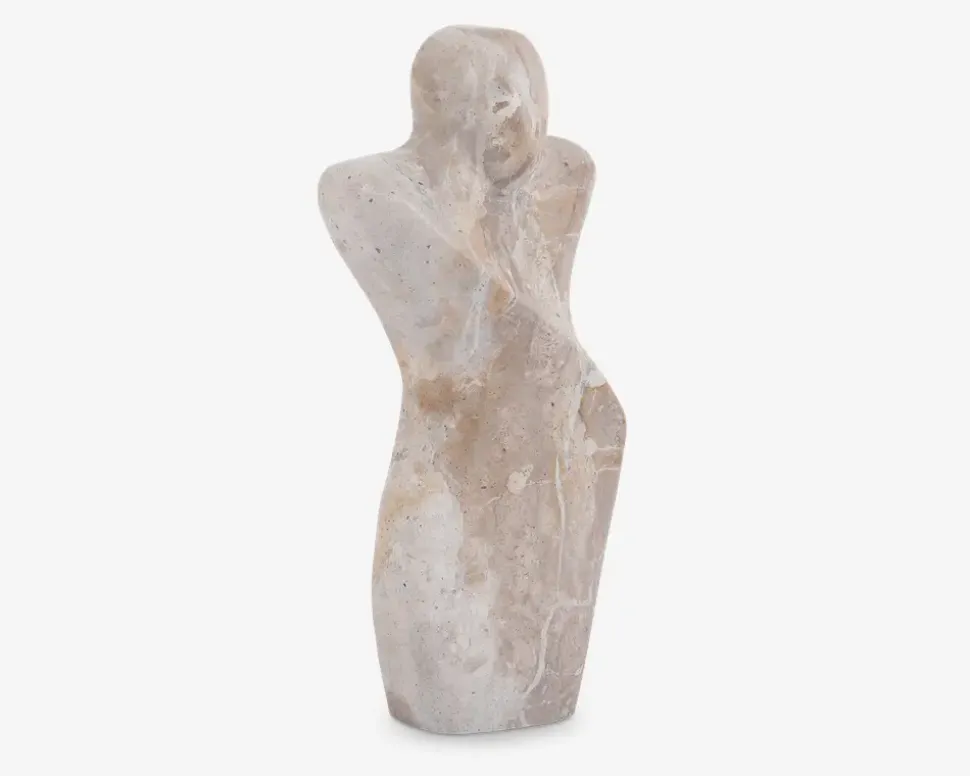 Figur male abstrakt brun H.23 cm