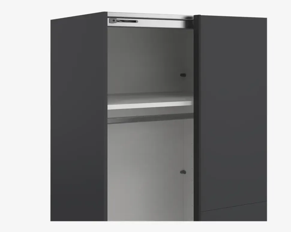 Garderobeskab Case grå B. 244 x H. 221 cm