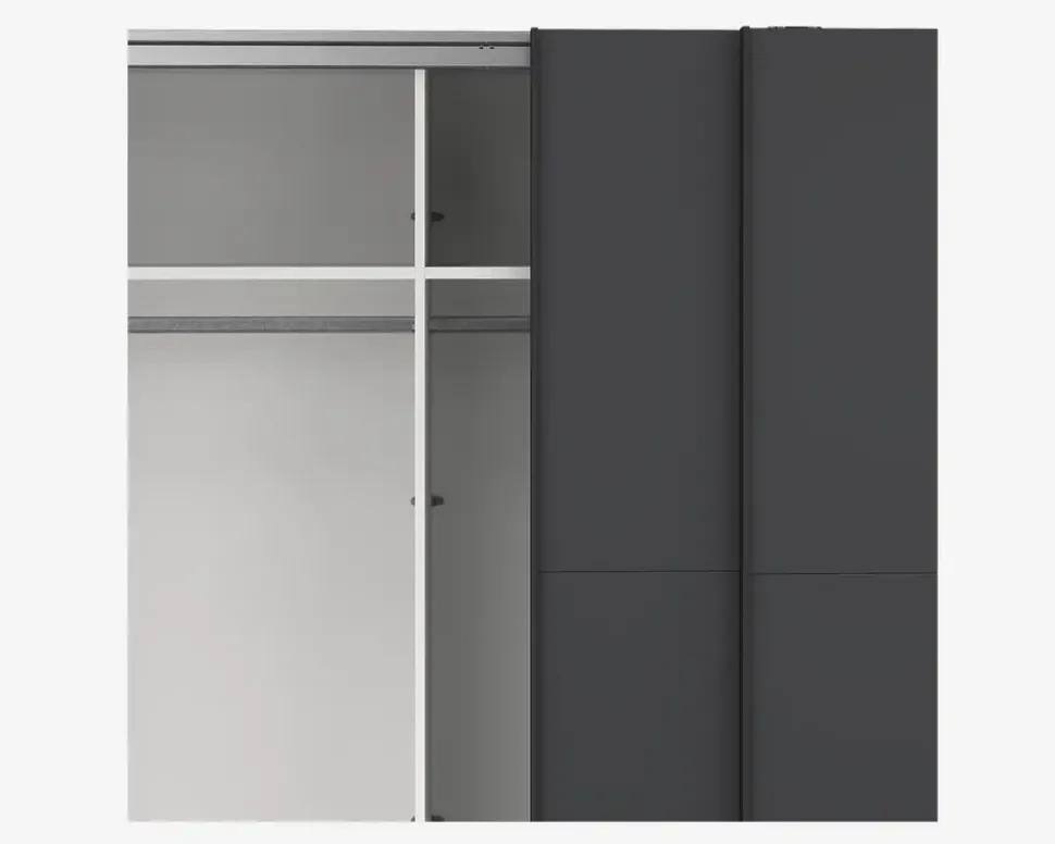Garderobeskab Case grå B. 244 x H. 221 cm
