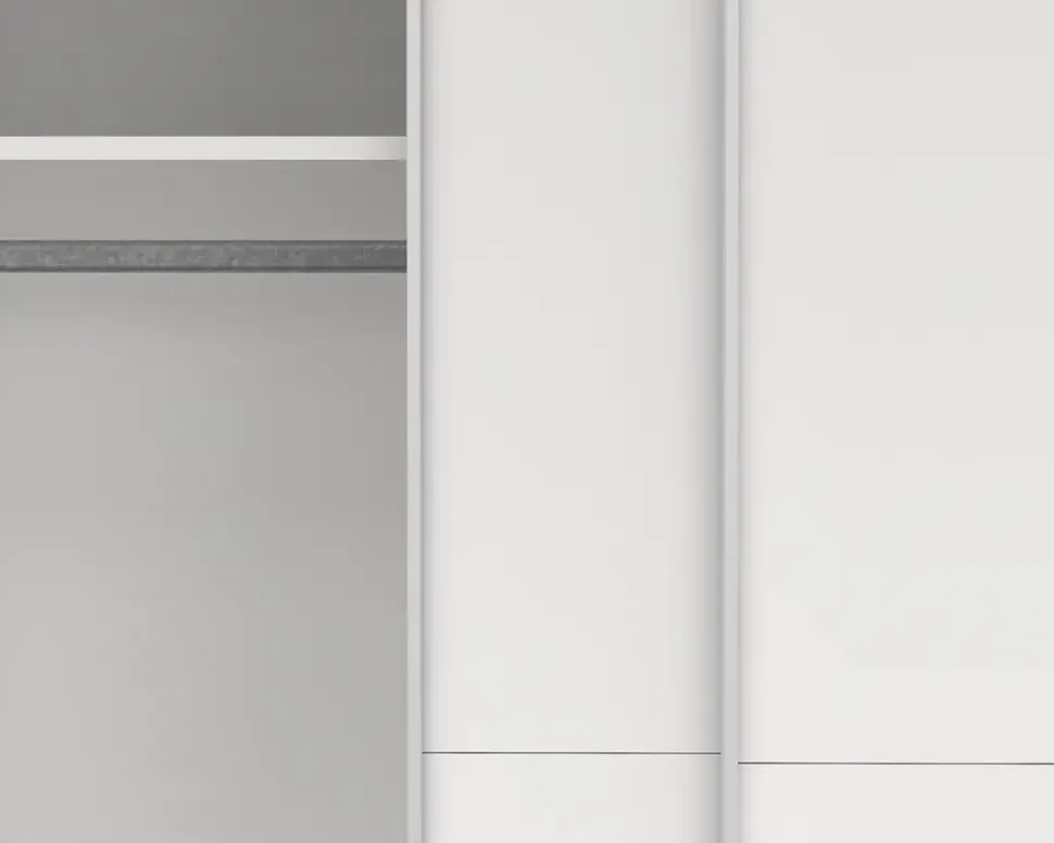 Garderobeskab Case hvid B. 179 x H. 221 cm
