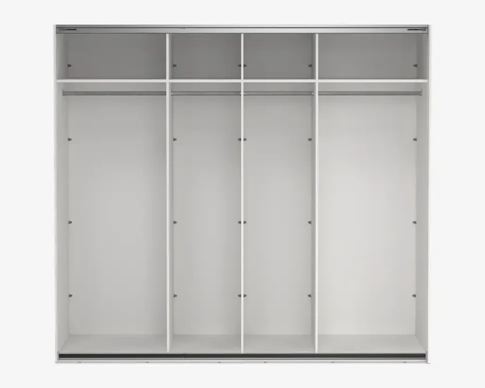 Garderobeskab Case hvid B. 244 x H. 221 cm