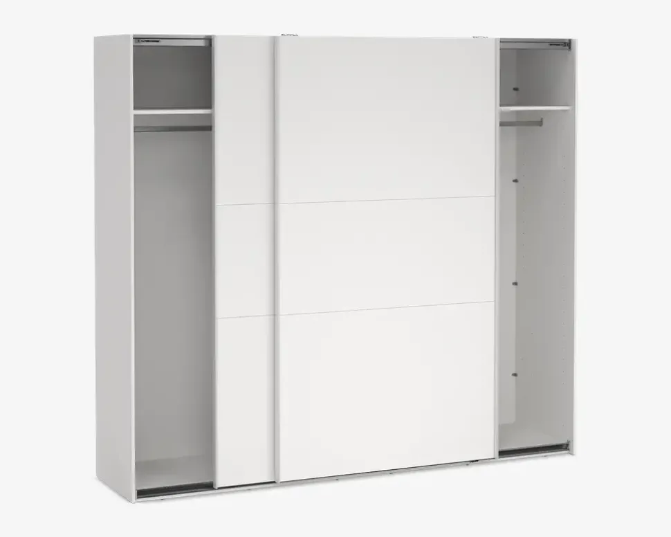 Garderobeskab Case hvid B. 244 x H. 221 cm