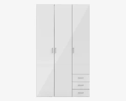 Garderobeskab Space m. 3 Låger og 3 Skuffer