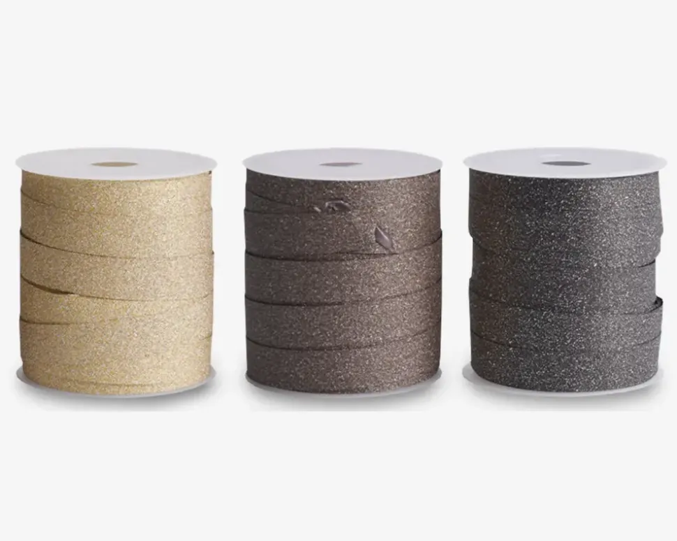Gavebånd M. Glitter Grå/Brun