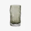 Glas Organisk form Grå H.13,5 cm