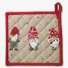 Grydelapper jul 20x20 cm