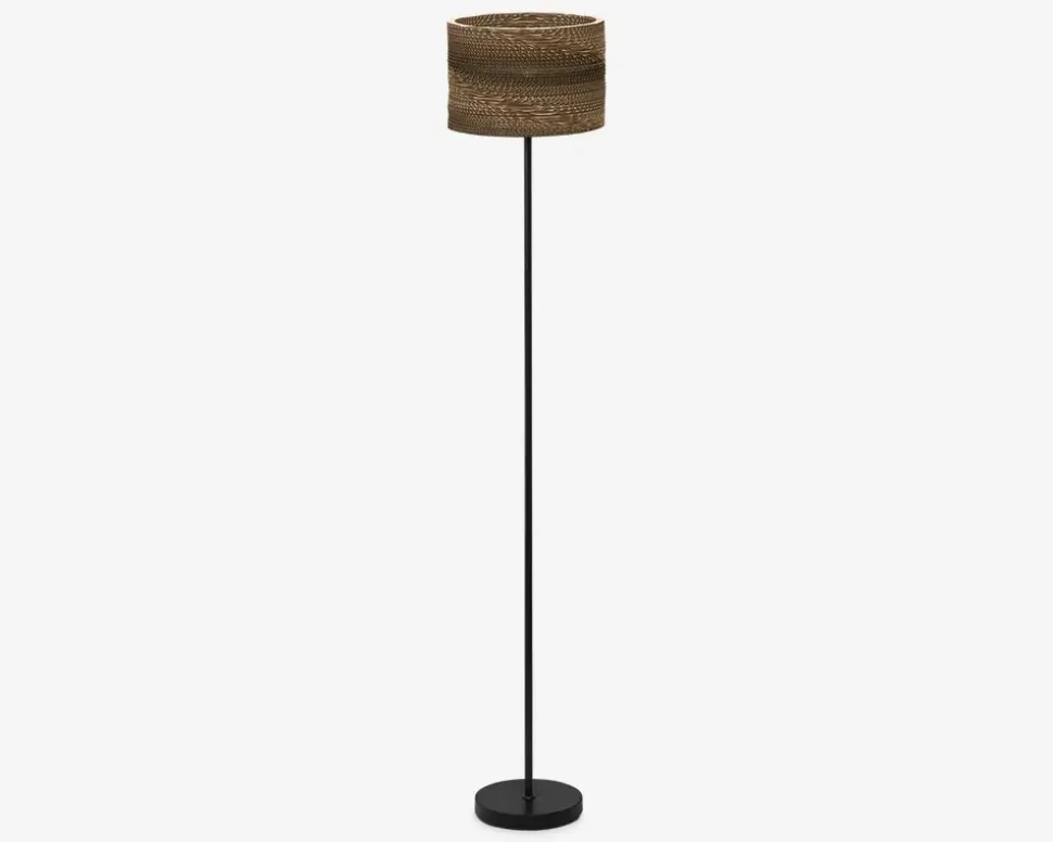 Gulvlampe genanvendt pap H.160 cm