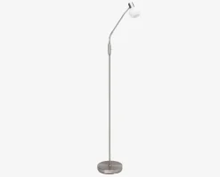 Gulvlampe Philo børstet krom H.140 cm