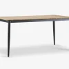 Havebord teak/aluminium 100x160 cm