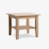 Hjørnebord massiv eg 60x60 cm