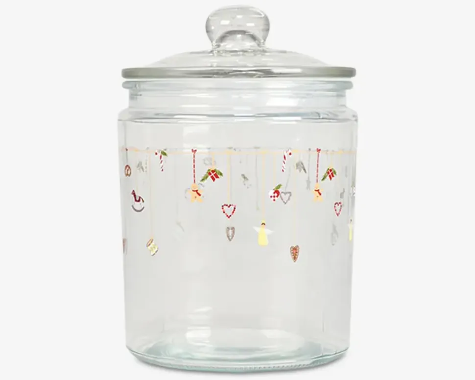 Julekrukke glas H.21,8x14,5 cm