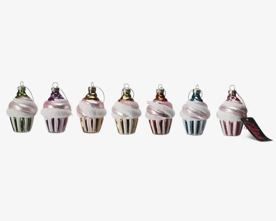Juleornament cupcake ass H.9,8 cm