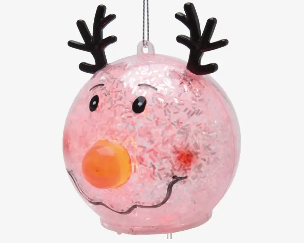 Juleornament elg LED Ø.8 cm