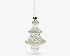 Juletræs Ornament Glas M. LED H. 13 cm