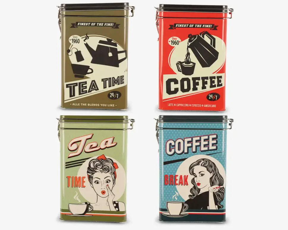 Kaffedåse retro ass H.18 cm