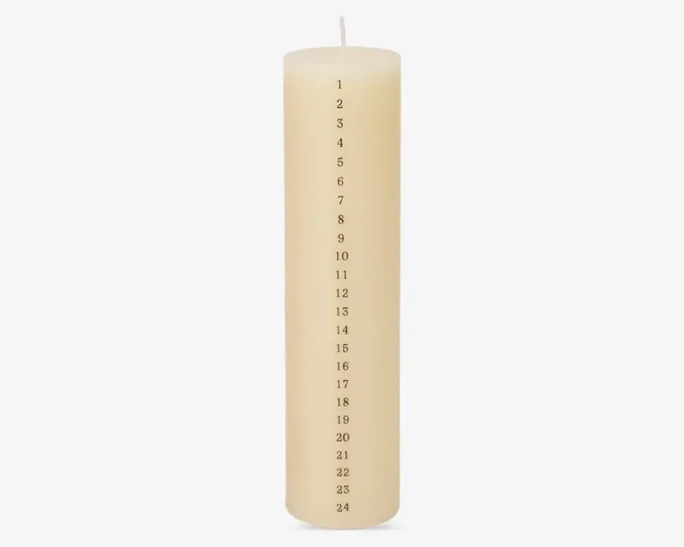 Kalenderlys ivory H.20 cm