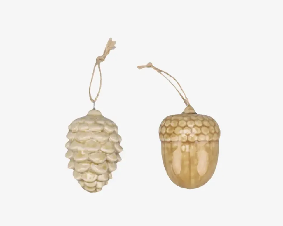 Kogle Ornament Ass. Creme H.8,5cm
