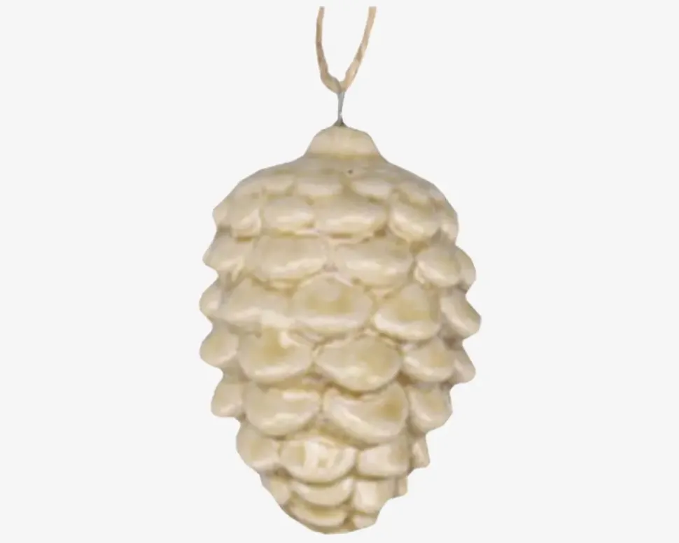Kogle Ornament Ass. Creme H.8,5cm