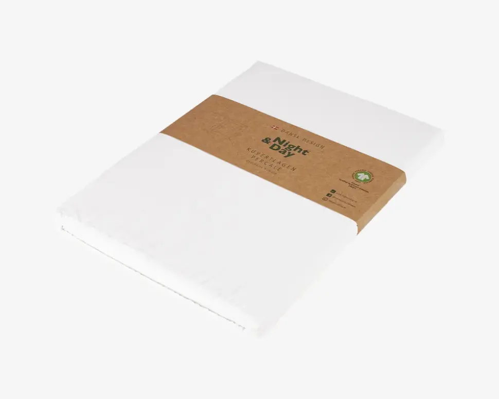 Kuvertlagen Percale Hvid 90x200 cm