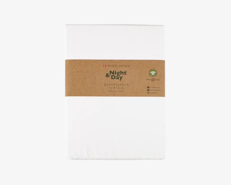 Kuvertlagen Percale Hvid 90x200 cm