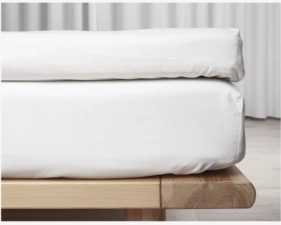 Kuvertlagen Percale Hvid 90x200 cm
