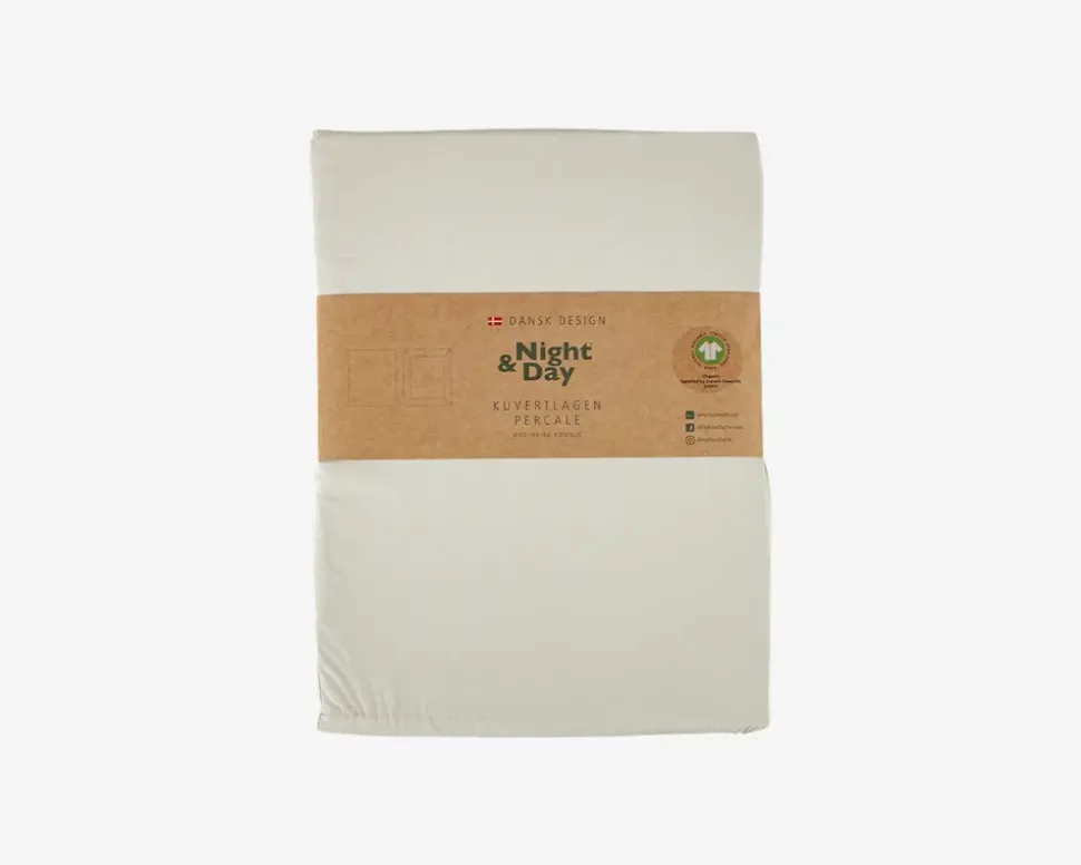 Kuvertlagen Percale Sand 90x200 cm