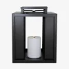 Lanterne Metal LED Sort H.25,5 cm