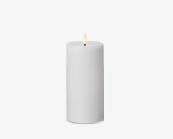 LED Bloklys Hvid H.15xØ.7,5cm