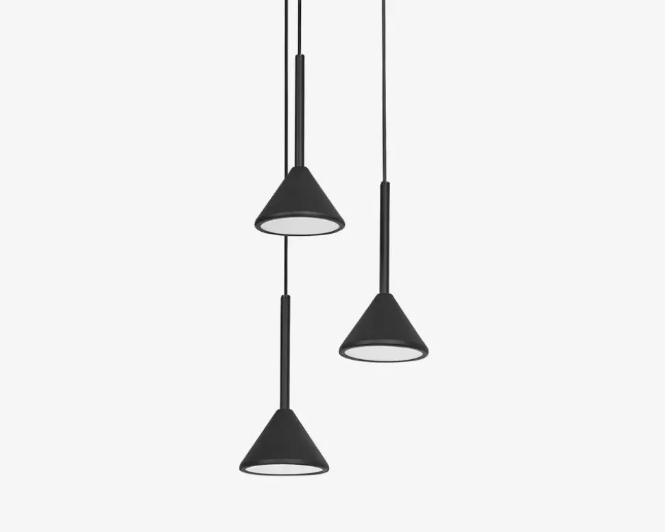 Loftlampe Fuji 3 x pendel sort Ø.29 cm