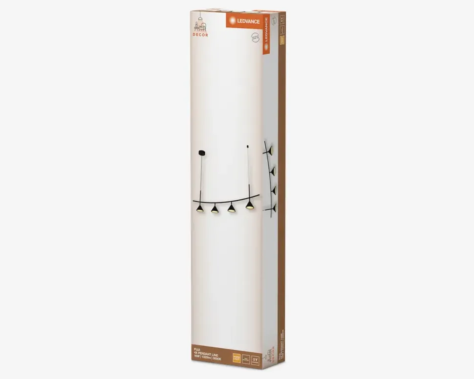 Loftlampe Fuji 4xpendel sort L.120,5 cm