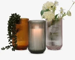 Lyngby vase glas pink H.20 cm