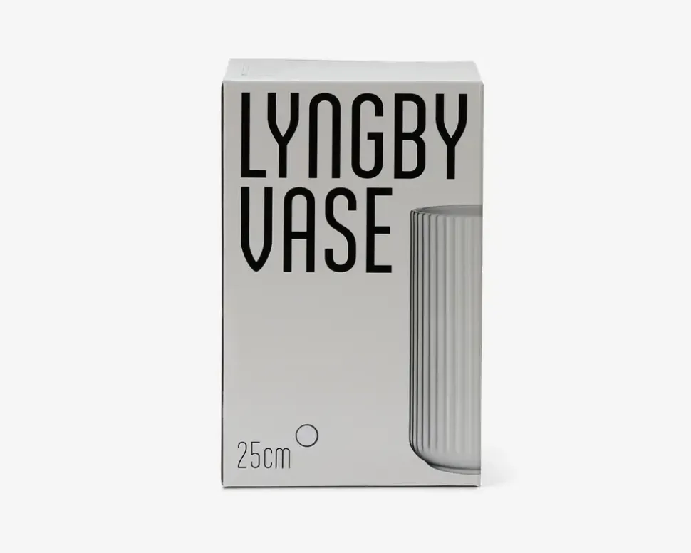 Lyngby vase porcelæn hvid H.25 cm
